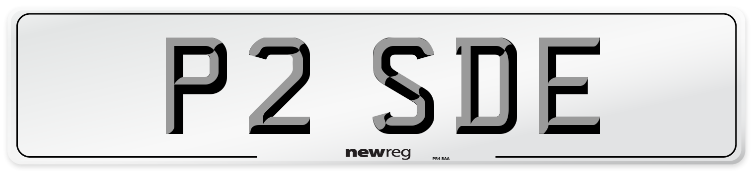 P2 SDE Number Plate from New Reg